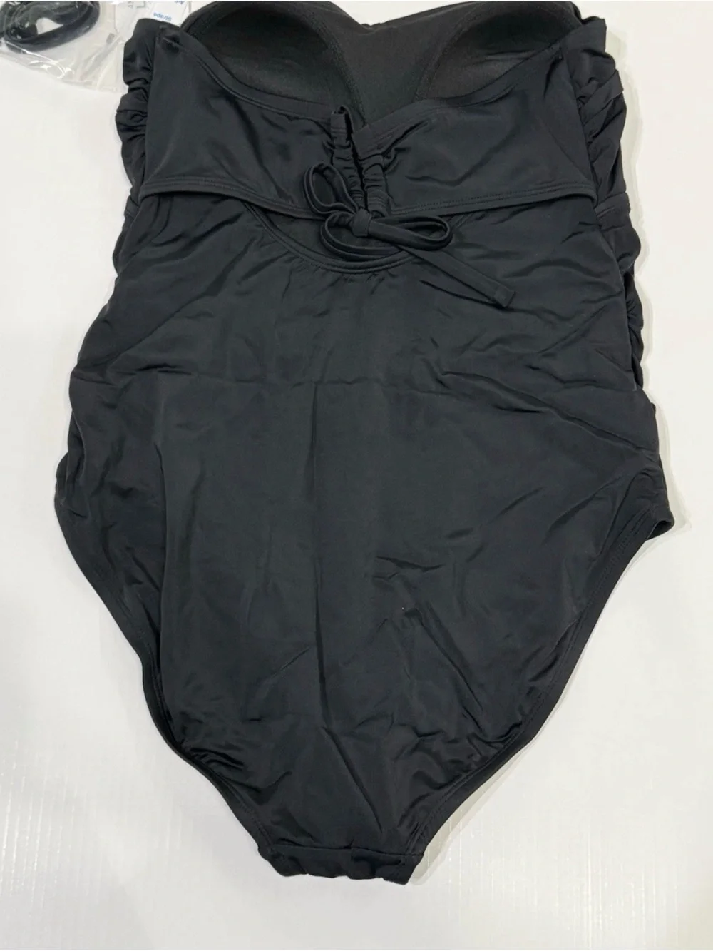 Time And Tru One Piece Swimsuit Women’s Large 12-14 Black Slimming NWT